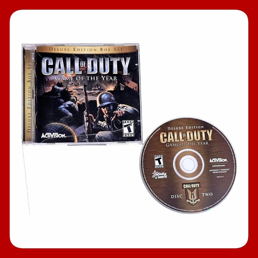 Activision‎ Call of Duty Deluxe PC Game GOTY Disc 2 Only Jewel Case 32955.201.US